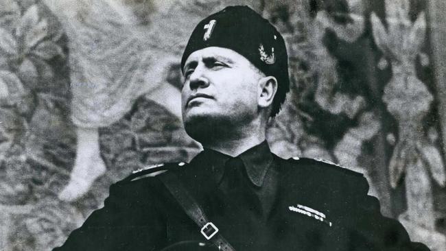 Fascist dictator of Italy, Benito Mussolini.