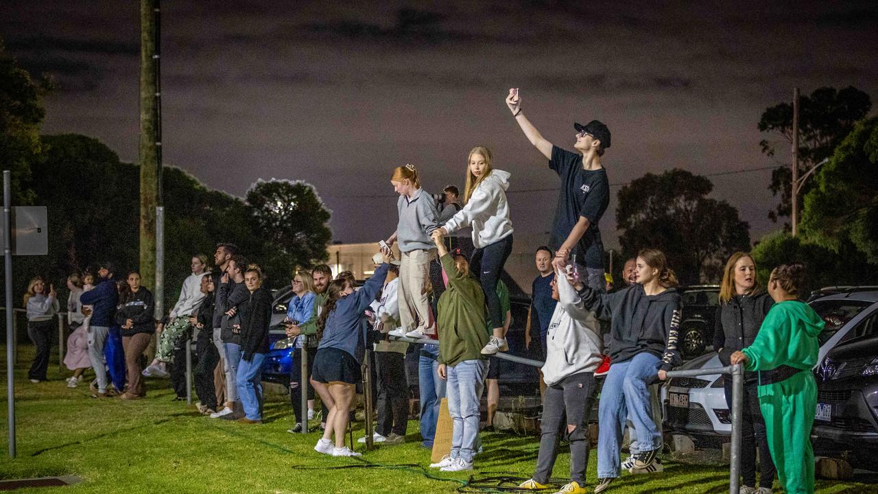 Eager fans were hoping to catch a glimpse of the star. Picture: NCA NewsWire / Jake Nowakowski