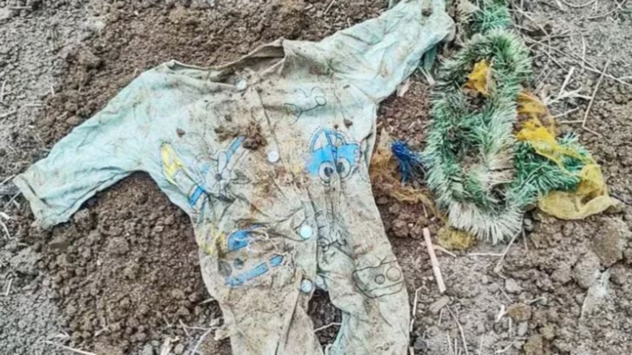 Baby clothes were found in the yard. Picture: Newsflash