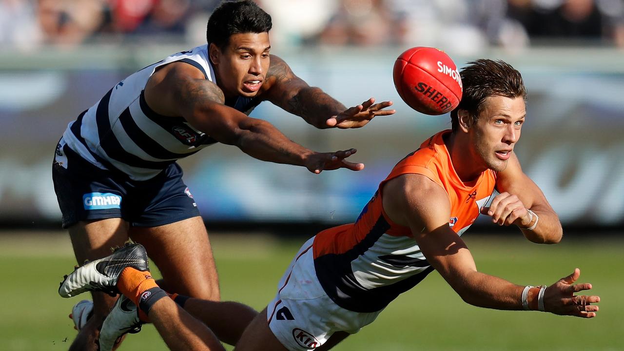 Matt de Boer is a powerful commodity for the Giants. Photo: Michael Willson/AFL Photos/Getty Images