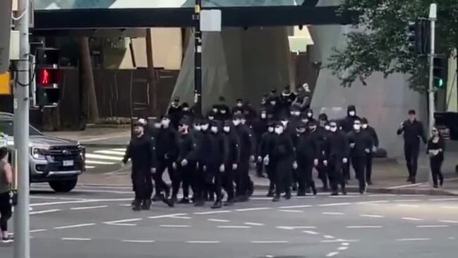 Arrests at Neo Nazi demonstration in Brisbane