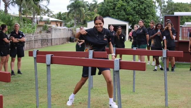 Townsville Stars students from three local schools experienced a day in the life of a police cadet during a recent visit to the Townsville Police Academy. Picture: QPS