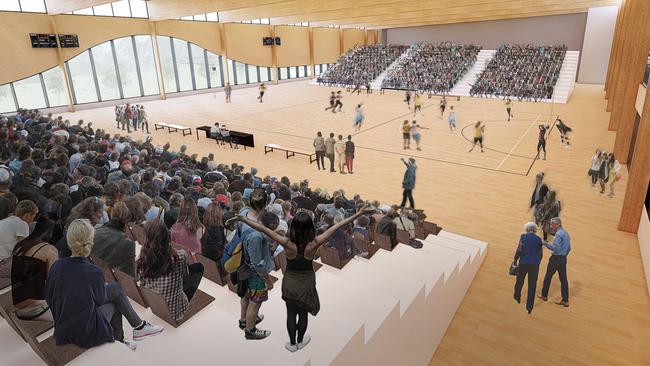 An artist's impressions of the community and recreation hub’s interior. Picture: Design Inc Co-op