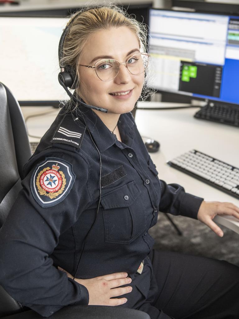 Shairra Burwood, QFES Fire Communications Officer. Picture: Nev Madsen.