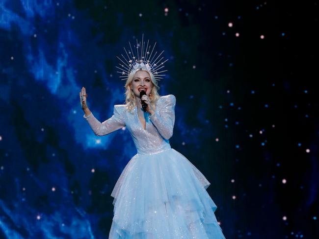 Kate Miller-Heidke performing at the 2019 Eurovision Song Contest in Tel Aviv. Picture: AFP.