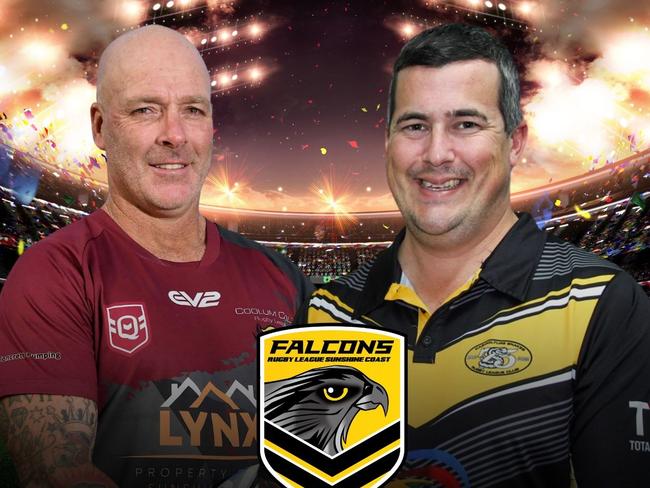 Sunshine Coast 47th Battalion coaches Matt Smith and Zeke Field.
