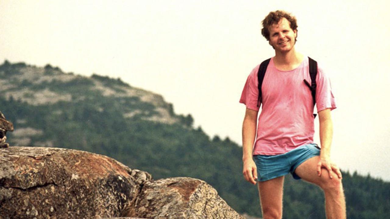 A photo of Scott Johnson in 1988, climbing Mount Monadnock in America’s New Hampshire. Picture: AAP Image/NSW Police