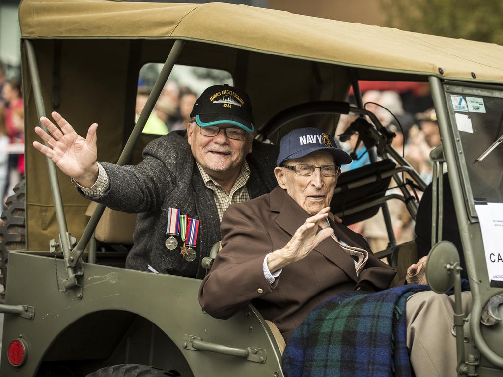 Adelaide’s Anzac Day march. Picture: Mike Burton