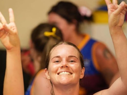 Bethany Zimitat is the first female to have played 150 senior games with the Glenmore Bulls Australian Football Club.