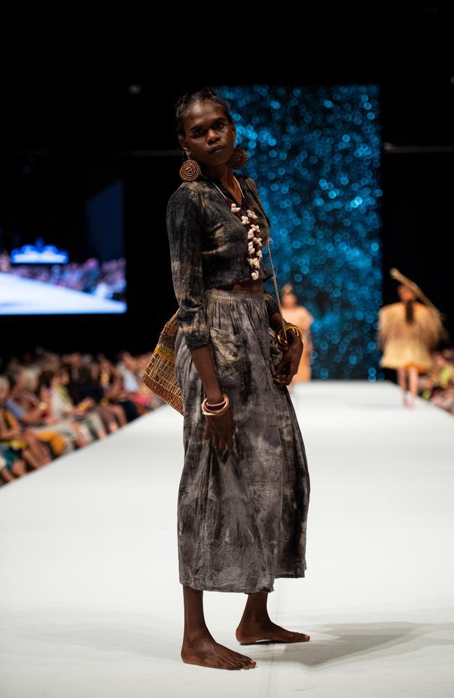 2024 Country to Couture at the Darwin Convention Centre showcases hand-designed First Nations fashion. Picture: Pema Tamang Pakhrin