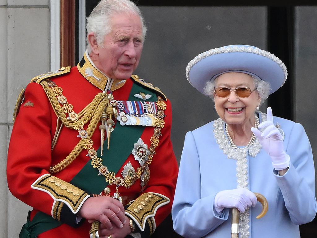 Queen Elizabeth with Prince Charles in June 2022. Picture: Daniel Leal/AFP