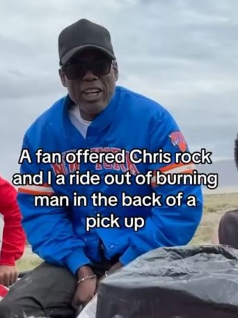 The DJ and Chris Rock were thankfully saved by a fan in his pick-up truck.