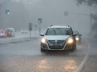 Wet weather in Currumbin. Photo: John Gass / Daily News. Picture: John Gass