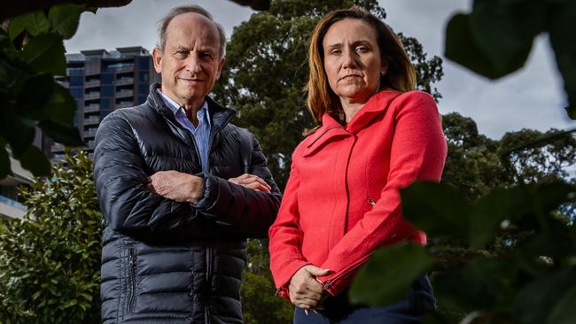 Covid survivors Anna Liptak and Paul Faraguna are urging people to get vaccinated. Picture: Tom Huntley