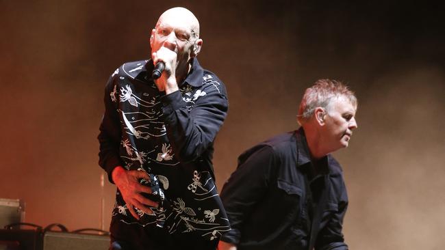 Midnight Oil perform live at The Big Pineapple Fields on the Sunshine Coast. Photo Lachie Millard