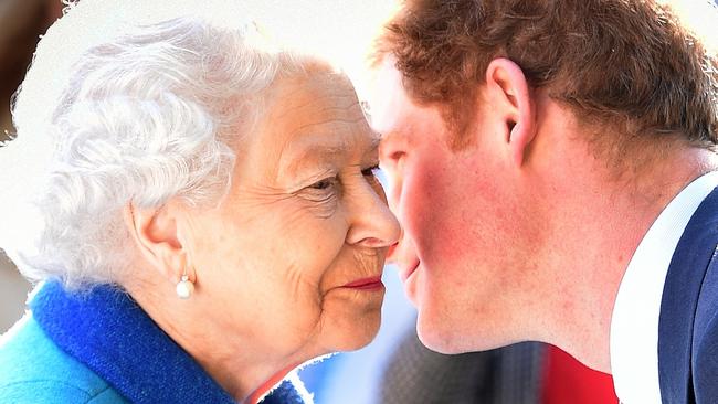 LONDON, ENGLAND - MAY 18:  Queen Elizabeth II and Prince Harry attend at the annual Chelsea Flower show at Royal Hospital Chelsea on May 18, 2015 in London, England.  (Photo by Julian Simmonds - WPA Pool / Getty Images)