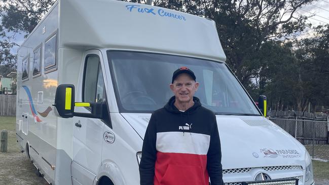 Greg Musgrave finally on the road with his motorhome.