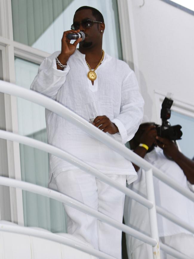 Diddy pictured at one of his infamous ‘white parties’ in 2007. Picture: Mat Szwajkos/CP/Getty Images for CP