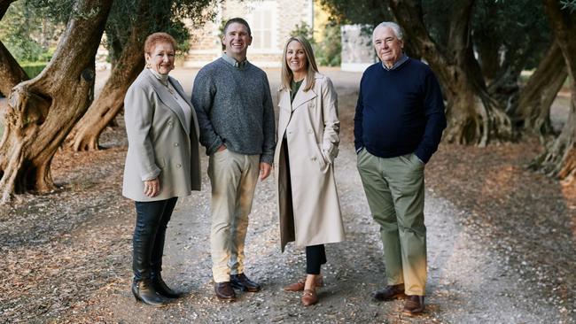 From left: Helen, Trent, Amelia and Grant Burge, from the Barossa Valley in South Australia. Picture: Josh Geelan