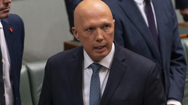 Senator Pauline Hanson has accused Opposition Leader Peter Dutton (pictured) of ‘withering on the vine. Picture: Getty Images