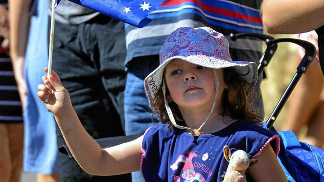 Anzac Day parade through the Ipswich CBD on Wednesday. Picture: Rob Williams