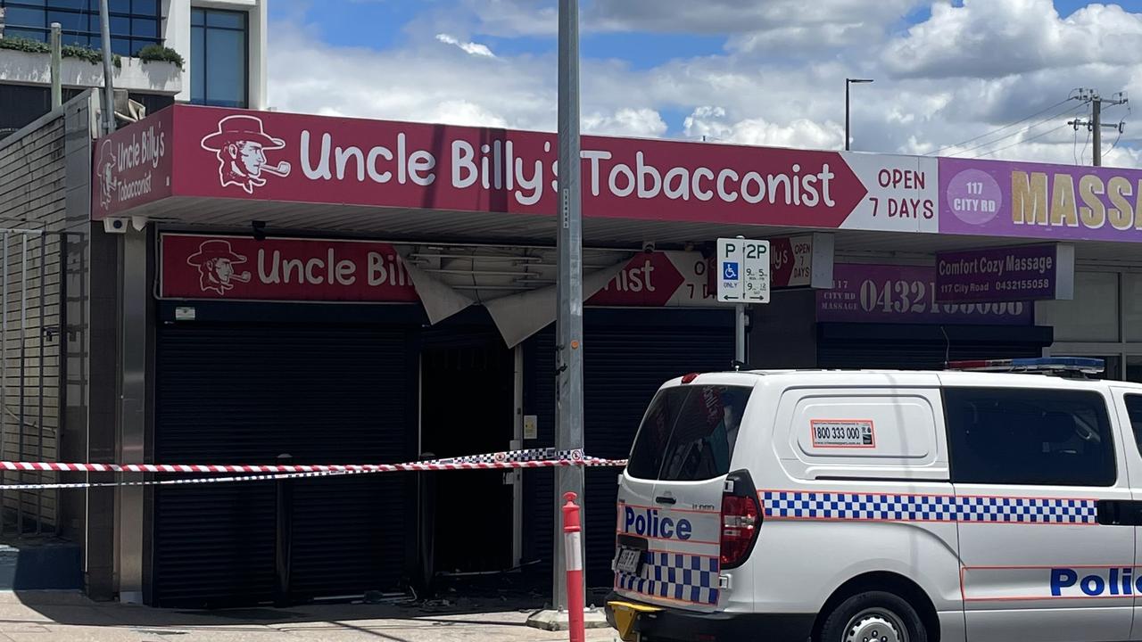 Uncle Billy’s Tobacconist on City Rd at Beenleigh was gutted by a suspicious blaze this morning.