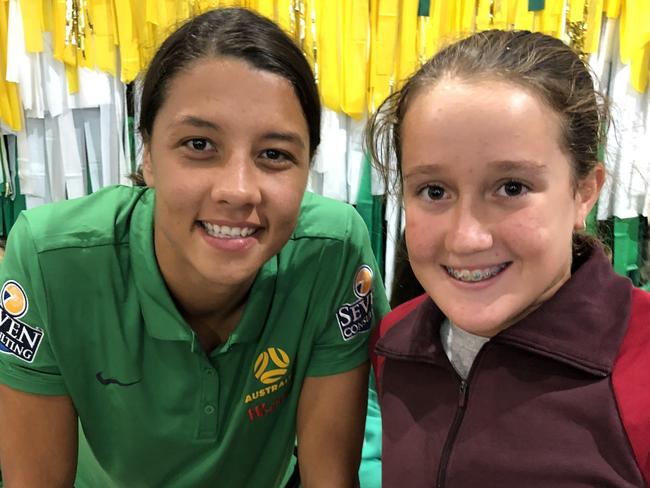 Danielle Warburton - the next great hope for Australian female soccer with Matildas player Sam Kerr. Picture: Supplied