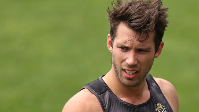 Alex Rance was a key figure in lifting the Tigers off the field and on it. Picture: AFL Photos/Getty Images