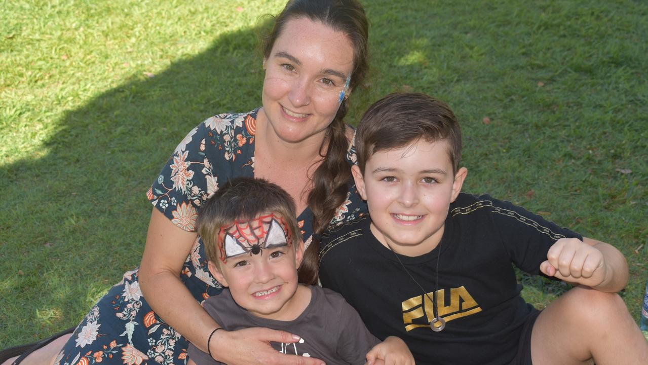 Ali, Isaac and Arlo at the 2022 Caloundra Music Festival. Photo: Elizabeth Neil