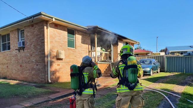 Fire and Rescue teams from Goonellabah and Lismore attended to a house fire on Friday morning in Goonellabah.