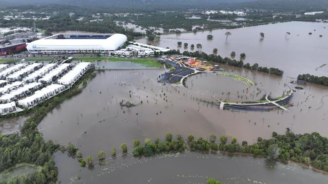 Greenheart and the Parklands two days after Cyclone Alfred crossed the coast. The hardstand areas were protected. To the far right is where the next stage will be.