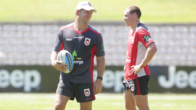Jason Demetriou runs his eye over Dragons training.