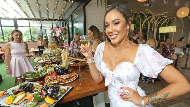 Plenty of food at Davina Rankin’s luxury brunch in Surfers Paradise. Picture: Mike Batterham