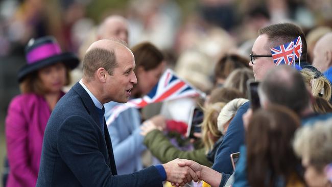 Prince William meets with people during a visit of Belfast, Picture: Getty Images