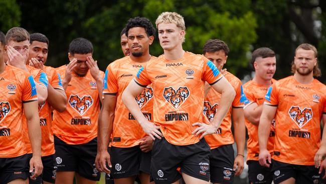 Lachlan Galvin on first day of Tigers pre-season training. Photo: Wests Tigers