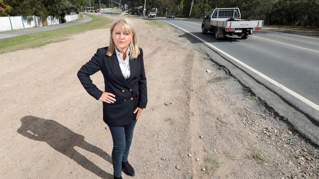 Donna Gates for Golden Age. Picture of her at Eggersdorf Road which needs upgrading. She wants the State Government to help with northern GC infrastructure. Photo by Richard Gosling