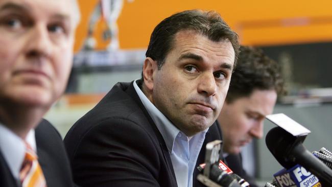 Ange Postecoglou unveiled as Brisbane Roar’s new coach.