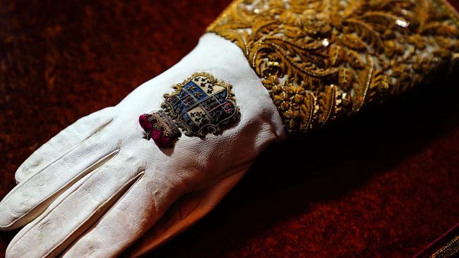 The Coronation Gauntlet glove. Picture: Victoria Jones/Pool/AFP