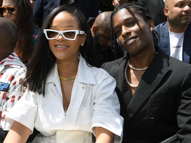 Kim Kardashian, Kayne West and Virgil Abloh attending the Louis Vuitton  Menswear Spring Summer 2019 show as part of Paris Fashion Week in Paris,  France on June 21, 2018. Photo by Aurore