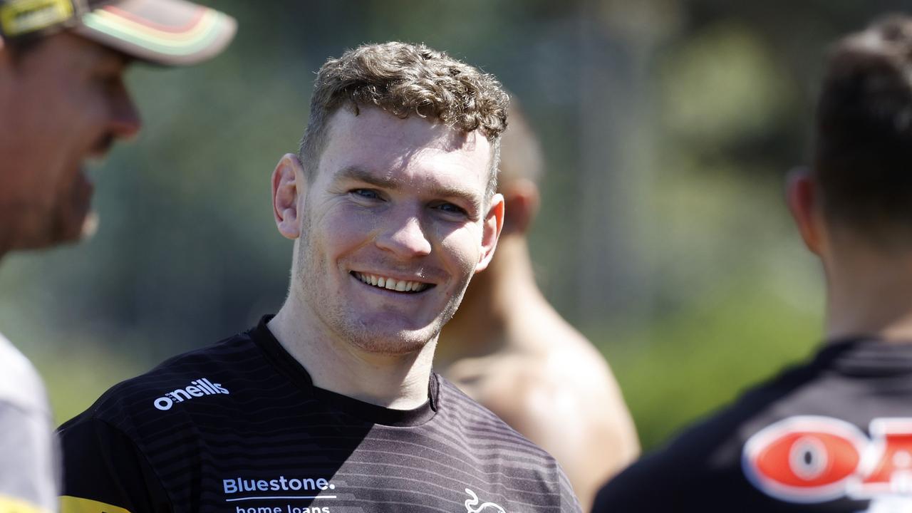 DAILY TELEGRAPH SEPTEMBER 19, 2022. EMBARGOED FOR THE DAILY TELEGRAPH Liam Martin during the Penrith Panthers training session at the Panthers Rugby League Academy in Penrith. Picture: Jonathan Ng