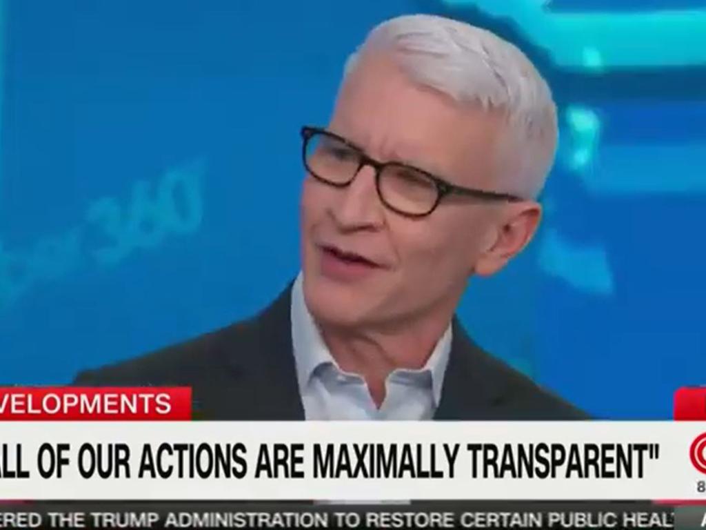 CNN host Anderson Cooper snaps at his pro-Trump guest. Picture: CNN