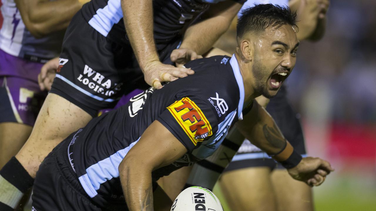 Briton Nikora added to his try scoring tally in his debut year. (AAP Image/Craig Golding)