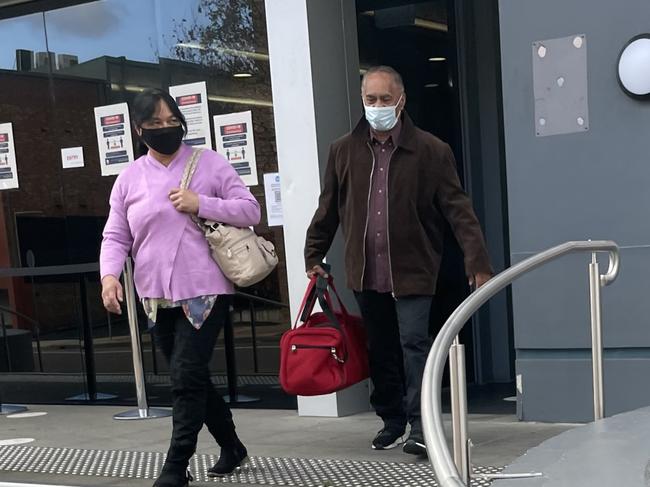 L-plater Karen Mehana, 54, and her supervising driver Colin Toka, 60, leaving Wyong Local Court where they pleaded guilty to high range drink-driving. Picture: NewsLocal