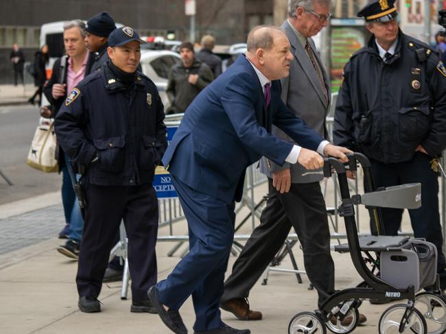 Weinstein on his way into court. Picture: Getty