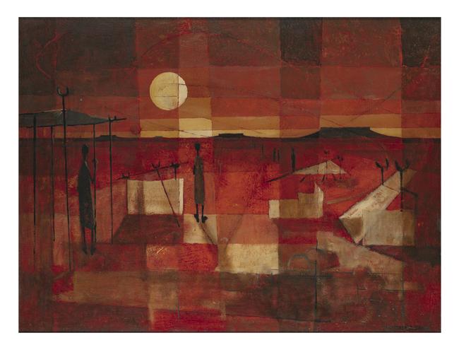 Lawrence Daws, Alcheringa 1955. Elder Bequest Fund 1955 Art Gallery of South Australia © Lawrence Daws, courtesy Philip Bacon Galleries, Brisbane Photo Saul Steed, AGSA