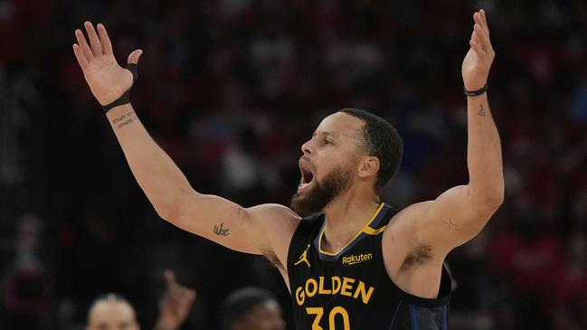 Stephen Curry struggled offensively in the first half. (AP Photo/Ashley Landis)
