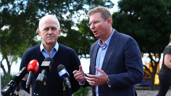 Prime Minister Malcolm Turnbull and Workplace Minister Craig Laundy. Picture: Britta Campion