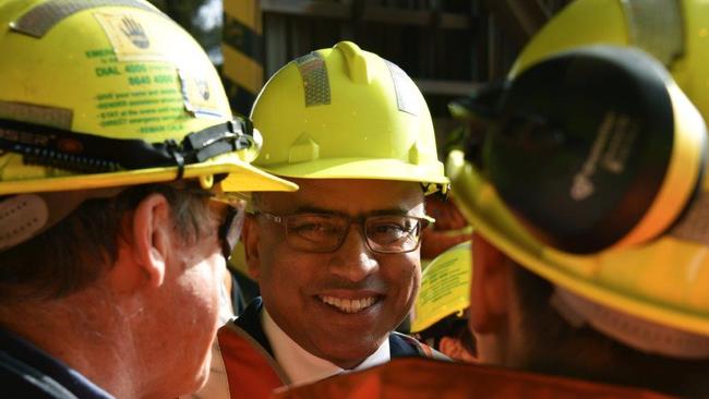 Sanjeev Gupta at the Whyalla steelworks in South Australia, which he rescued when he bought Arrium.