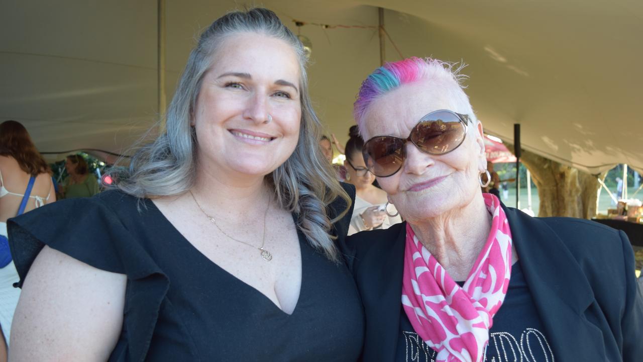 Katie Bradley and Colleen Donovan enjoying the Noosa Dolphin's Ladies Day. Picture: Aisling Brennan