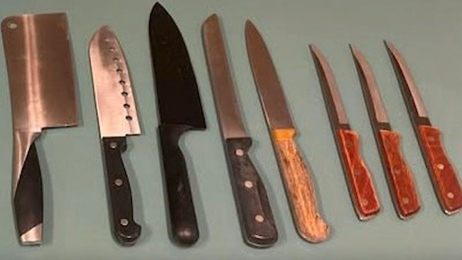 Eight knives were seized on February 6, 2025. Picture: QPS